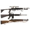 Image 1 : Three Semi-Automatic Long Guns -A) Ruger Mini-14 Rifle with Scope and Laser Sight