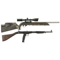 Two Semi-Automatic Carbines -A) Ruger Model 10/22 Carbine with Scope and Kimber Barrel