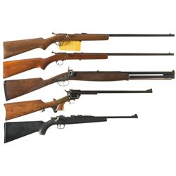 Collector's Lot of Five Iver Johnson Firearms -A) Iver Johnson Model 2X Single Shot Bolt Action Take