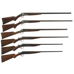 Collector's Lot of Six Iver Johnson Single Barrel Shotguns -A) Iver Johnson Side Snap Shotgun