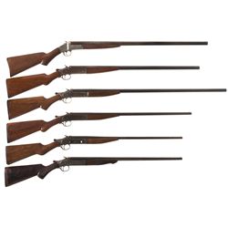 Collector's Lot of Six Iver Johnson Single Barrel Shotguns -A) Iver Johnson Side Snap Shotgun
