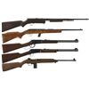 Image 1 : Four Rifles and One Air Rifle -A) Unknown Slide Action Rifle
