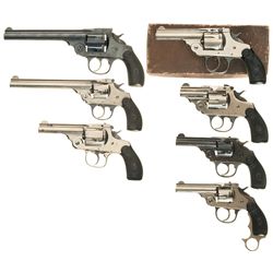 Collector's Lot of Seven Iver Johnson Double Action Revolvers -A) Iver Johnson Second Model Small Fr