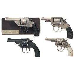 Four Double Action Revolvers -A) Iver Johnson Safety Automatic Double Action Revolver with Factory B