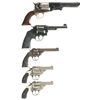Image 2 : Five Revolvers -A) Reproduction Colt First Model Dragoon Revolver
