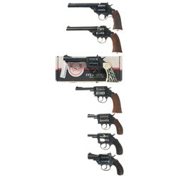 Collector's Lot of Six Iver Johnson Revolvers with One Starter Pistol -A) Iver Johnson Model 855 Sin