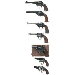 Collector's Lot of Six Iver Johnson Revolvers and One Starter Pistol -A) Iver Johnson Trailsman 66 D