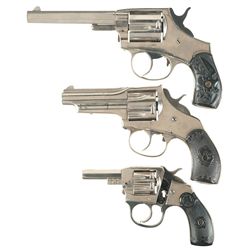 Collector's Lot of Three Iver Johnson Double Action Revolvers -A) Iver Johnson American Bull Dog Rev