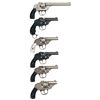 Image 2 : Six Double Action Top Break Hammerless Revolvers -A) Iver Johnson Safety Automatic Revolver