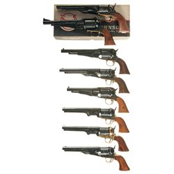 Collector's Lot of Eight Iver Johnson Marked Percussion Revolvers -A) Iver Johnson/Uberti Model 1860