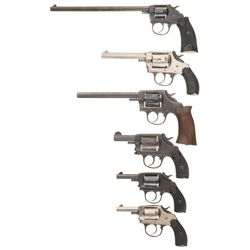 Six Double Action Revolvers -A) U.S. Revolver Co. Revolver with Rare 9 1/2 Inch Barrel