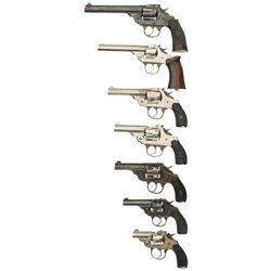 Collector's Lot of Seven Iver Johnson Manufactured Double Action Revolvers -A) Iver Johnson Third Mo