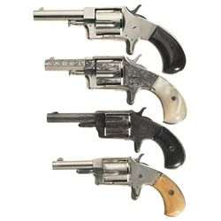 Collector's Lot of Four Iver Johnson Spur Trigger Revolvers -A) Iver Johnson Tycoon No. 4 Revolver