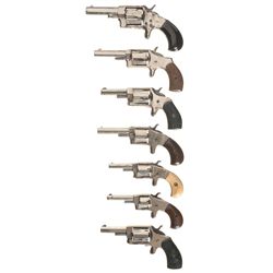 Collector's Lot of Seven Iver Johnson Spur Trigger Revolvers -A) Iver Johnson Favorite No. 4 Revolve