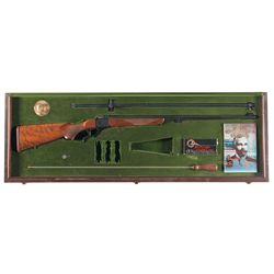 Cased Engraved Ruger No. 1 Lyman Centennial II Commemorative Single Shot Rifle with Accessories