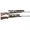 Image 1 : Two Bolt Action Rifles with Scopes -A) Marlin Model MR-7 Rifle