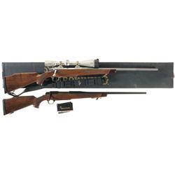 Two Browning Bolt Action Rifles -A) Browning A-Bolt II White Gold Medallion Rifle with Box