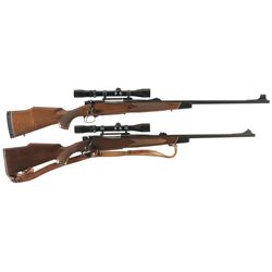 Two Scoped Winchester Model 70 Bolt Action Rifles -A) Winchester Model 70 XTR Rifle