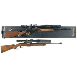 Two Lever Action Rifles with Scopes -A) Browning Model BLR Lightning (Lightweight) Rifle