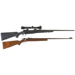 Two Winchester Bolt Action Rifles -A) Winchester Model 70 Black Shadow ...