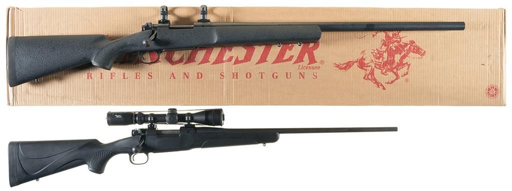Two Winchester Model 70 Bolt Action Rifles -A) Winchester Model 70 ...
