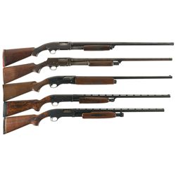 Five Shotguns -A) First Year Production Remington Model 31 Slide Action Shotgun