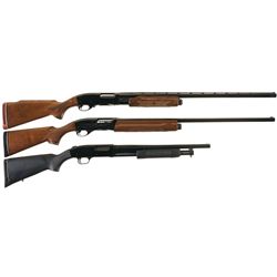 Three Shotguns -A) Remington Wingmaster Model 870TB Trap Slide Action Shotgun