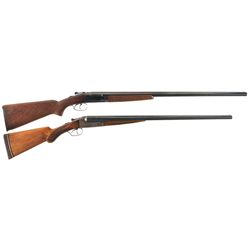 Two Double Barrel Shotguns -A) Winchester Model 24 Shotgun