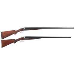Collector's Lot of Two American Side by Side Shotguns -A) Ithaca Lewis Field Model Shotgun