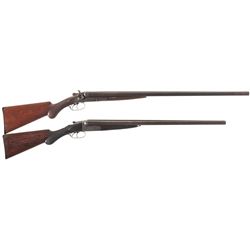 Collector's Lot of Two Remington Side by Side Shotguns -A) Remington Model 1889 Hammer Shotgun