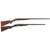 Image 1 : Collector's Lot of Two Remington Side by Side Shotguns -A) Remington Model 1889 Hammer Shotgun