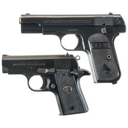 Two Colt Semi-Automatic Pistols -A) Colt Model 1903 .32 Hammerless Pocket Pistol