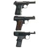 Image 2 : Three Semi-Automatic Pistols -A) Savage Model 1907 Pistol