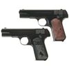 Image 1 : Two Colt Semi-Automatic Pistols -A) Colt Model 1903 Hammerless Pistol