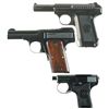 Image 1 : Three Semi-Automatic Pistols -A) French Contract Savage Model 1907 Pistol