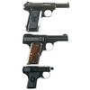 Image 2 : Three Semi-Automatic Pistols -A) French Contract Savage Model 1907 Pistol