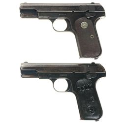 Collector's Lot of Two Colt Model 1903 Semi-Automatic Pistols -A) Colt Model 1903 Hammerless Pocket 