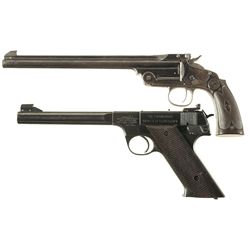 Two Pistols -A) Smith & Wesson 2nd Model Single Shot Pistol