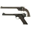Image 1 : Two Pistols -A) Smith & Wesson 2nd Model Single Shot Pistol