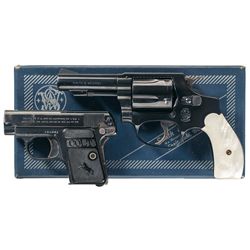 Two Handguns -A) Smith & Wesson Model 36-1 Double Action Revolver with Pearl Grips and Box