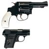 Image 2 : Two Handguns -A) Smith & Wesson Model 36-1 Double Action Revolver with Pearl Grips and Box