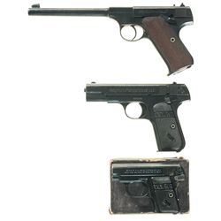 Three Colt Semi-Automatic Pistols -A) Colt First Series Woodsman Target Pistol