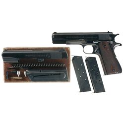 Pre-War Colt Super 38 Semi-Automatic Pistol with Factory Letter and Boxed Colt Conversion Kit