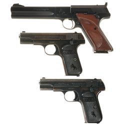 Three Colt Semi-Automatic Pistols -A) Colt Third Series Match Target Pistol