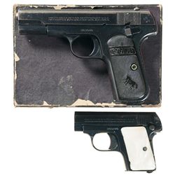 Two Colt Semi-Automatic Pistols -A) Colt Model 1903 Hammerless Pocket Pistol with Box