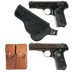 Collector's Lot of Two Colt Model 1903 Hammerless Semi-Automatic Pistols -A) Colt Model 1903 Hammerl