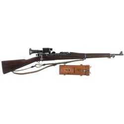 U.S. Springfield Model 1903 Bolt Action Sniper Rifle with a 1908 Warner & Swasey Scope and Leather C