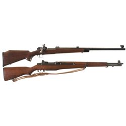 Two Springfield Rifles -A) Springfield Model 1903 Bolt Action Sporting Rifle with Heavy Barrel