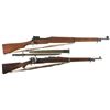 Image 1 : Two U.S. Bolt Action Rifles -A) Remington Model 1917 Rifle with Bayonet