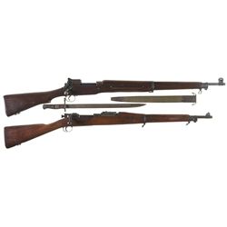 Two U.S. Bolt Action Rifles -A) Remington Model 1917 Rifle with Bayonet